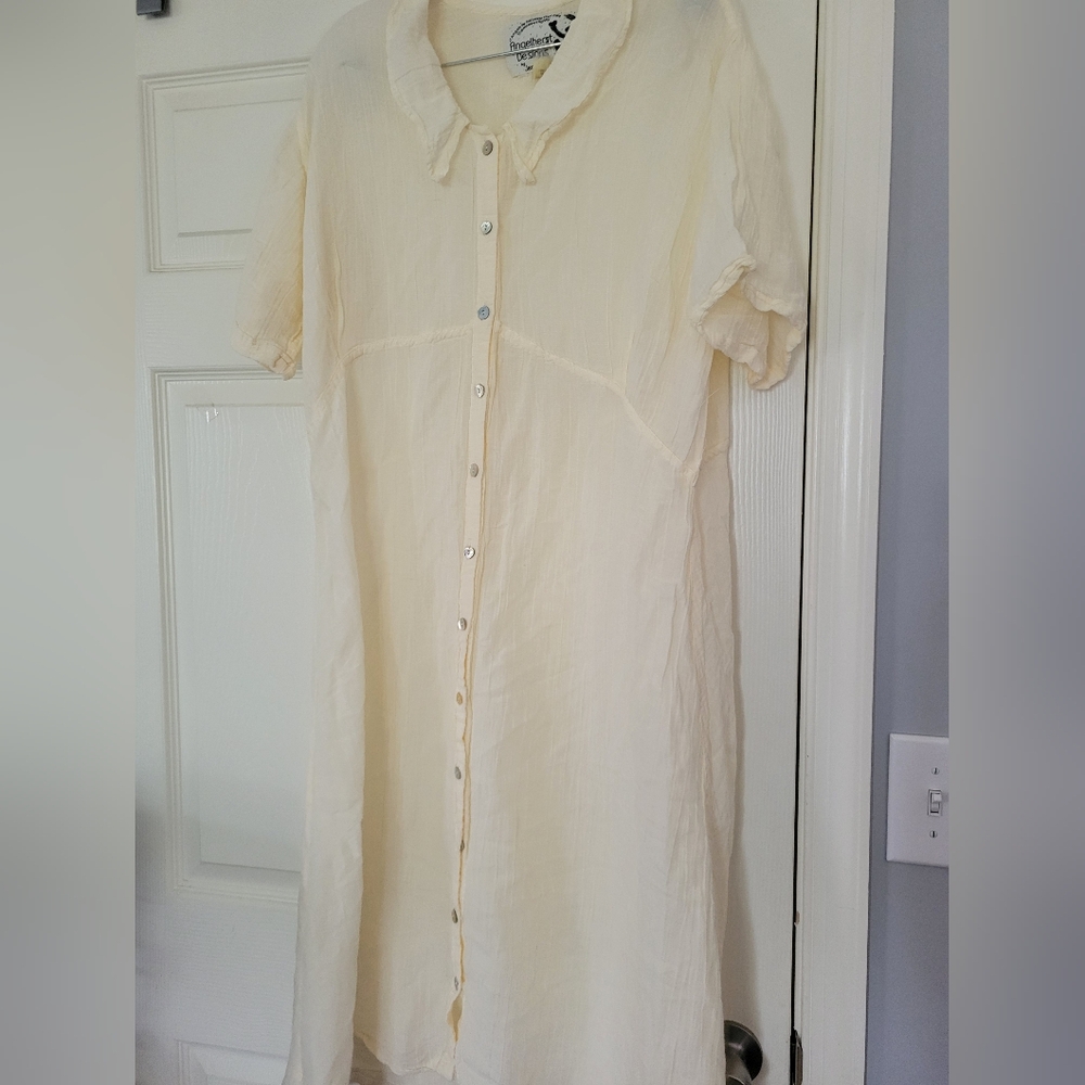 Vintage Angelheart Designs by Jeanne Engelhart Cream Cottagecore Prairie Dress